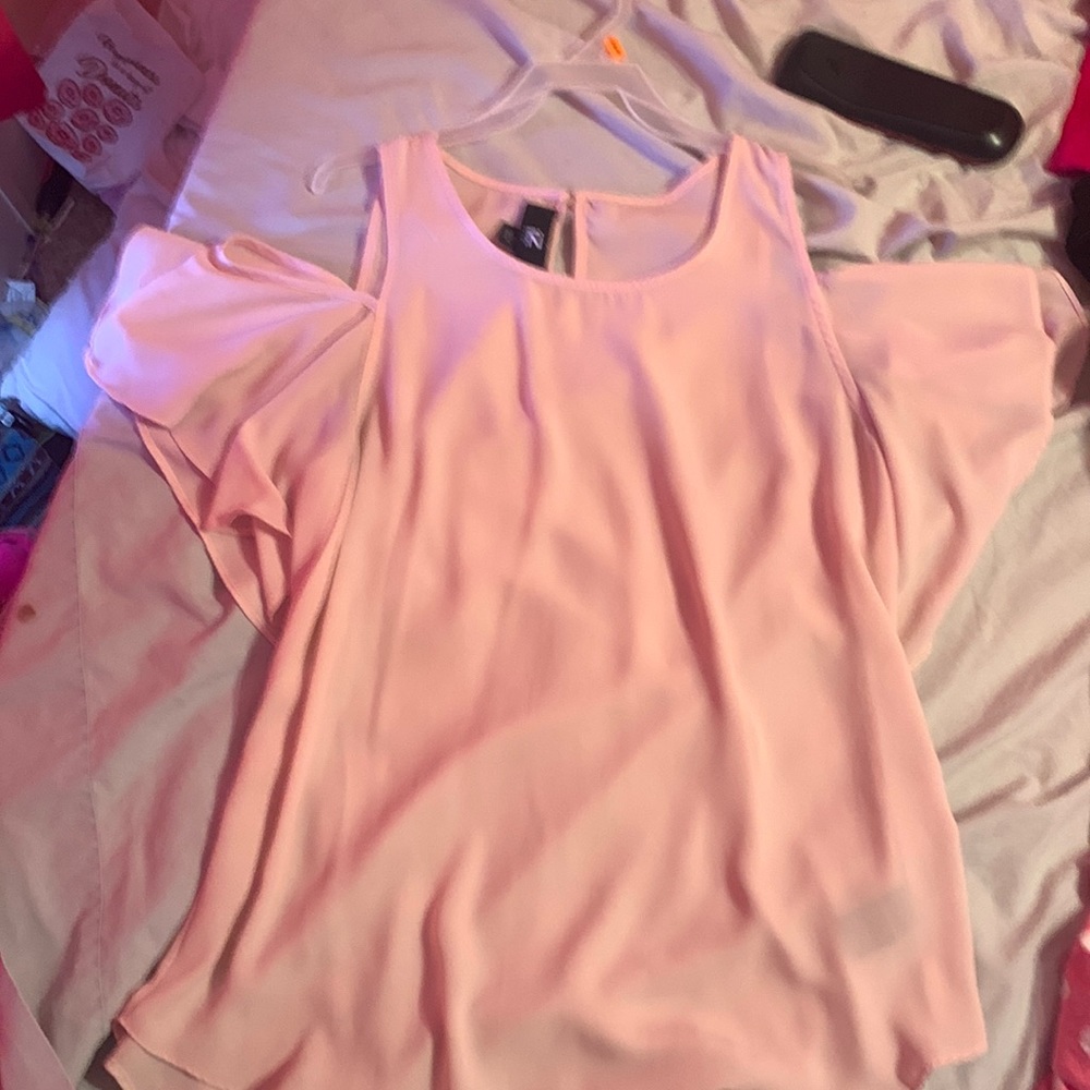 Pink off the shoulder shirt